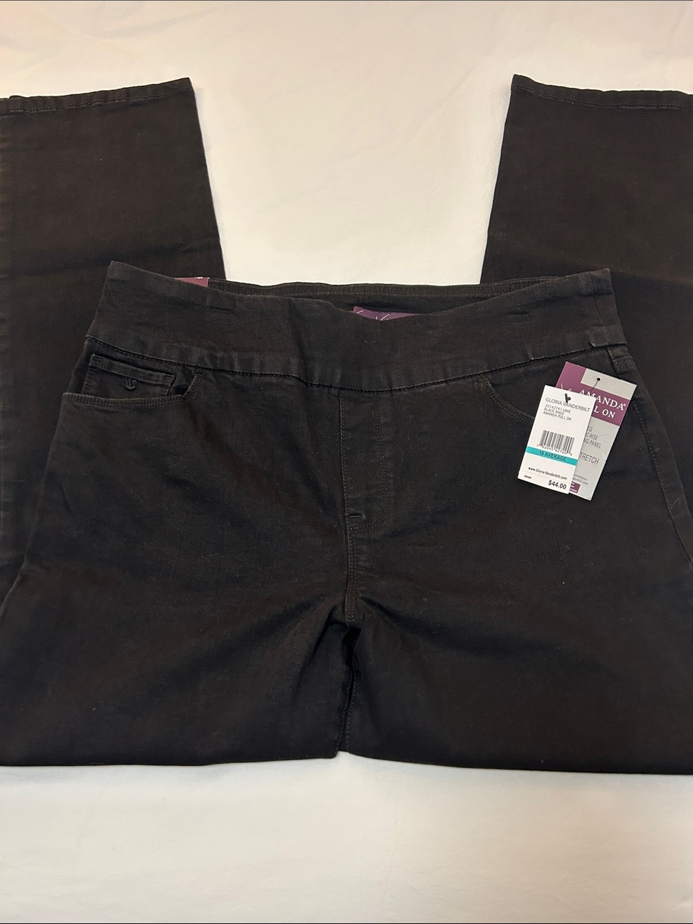 Black Pull-On Stretch Jeans